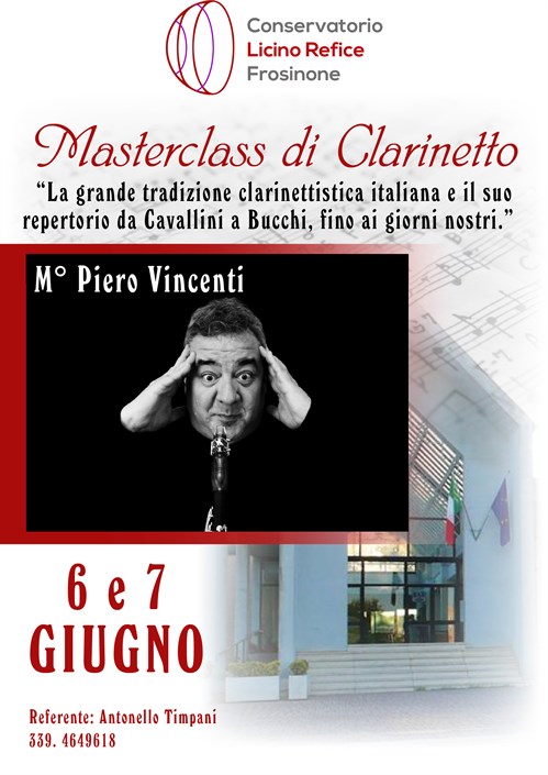 Masterclass di Clarinetto M°Piero Vincenti