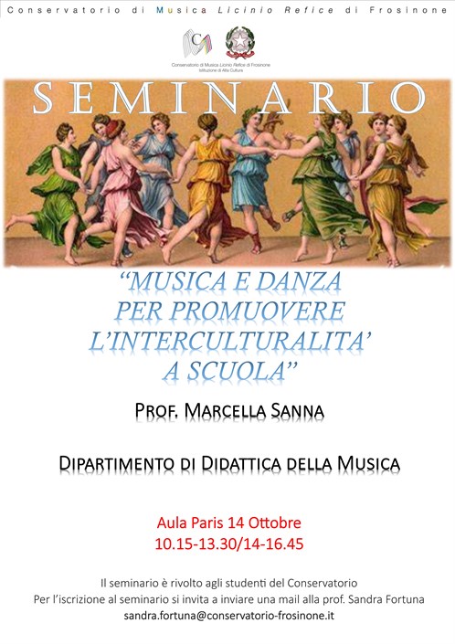 SEMINARIO "Musica e Danza per Promuovere L’interculturalita’ a Scuola”
