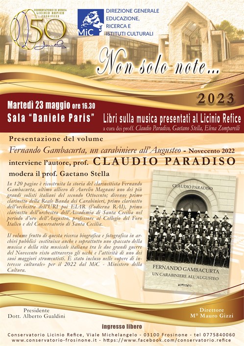 Presentazione del volume "Fernando Gambacurta, un carabiniere all'Augusteo"