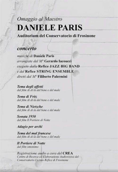 Omaggio al Maestro Daniele Paris