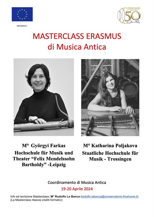 Masterclass ERASMUS di Musica Antica