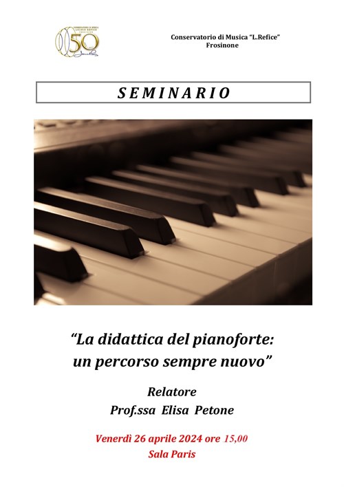 Seminario "La didattica del pianoforte: un percorso sempre nuovo"