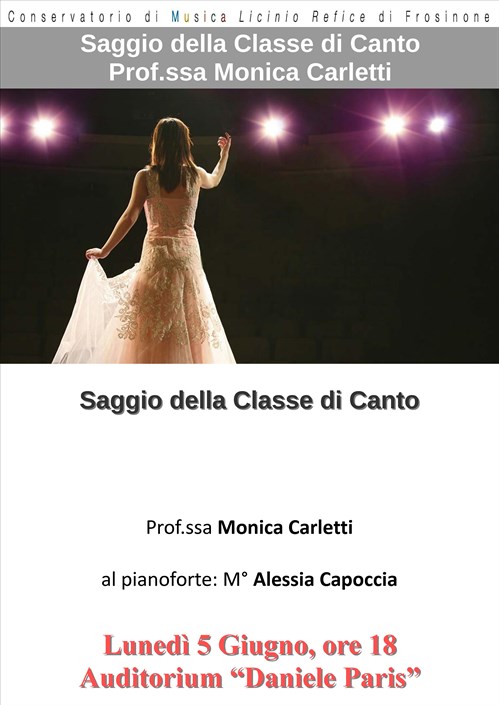 Saggio della Classe di Canto Prof.ssa Monica Carletti