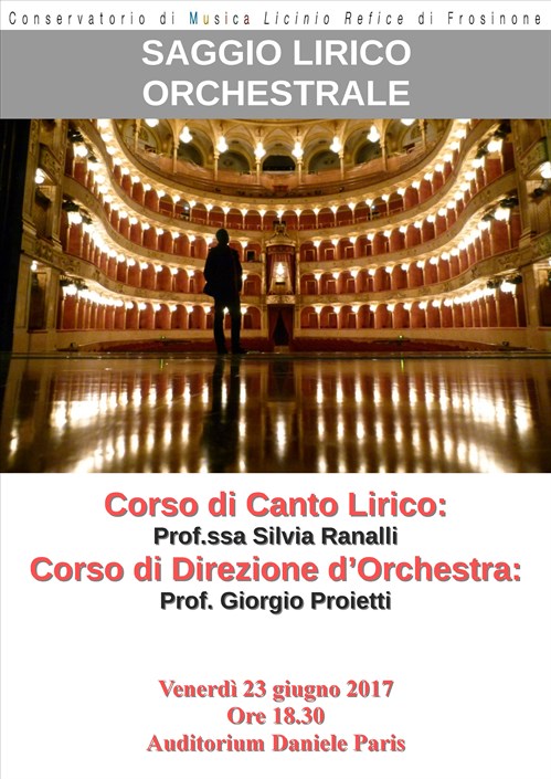 SAGGIO LIRICO ORCHESTRALE Ranalli