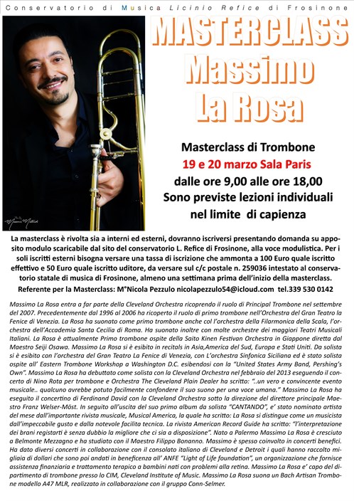 Masterclass di Trombone "Massimo La Rosa"