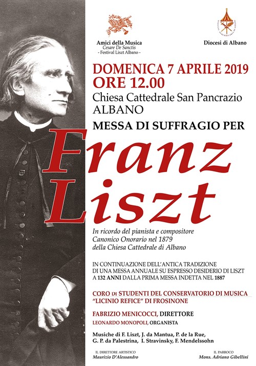 Messa di suffragio per Franz Liszt in ricordo del pianista compositore
